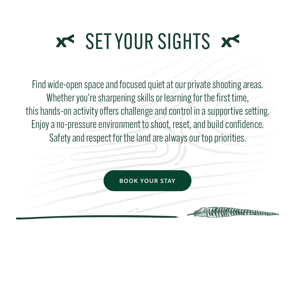 text 'set your sites' about shooting on the ranch