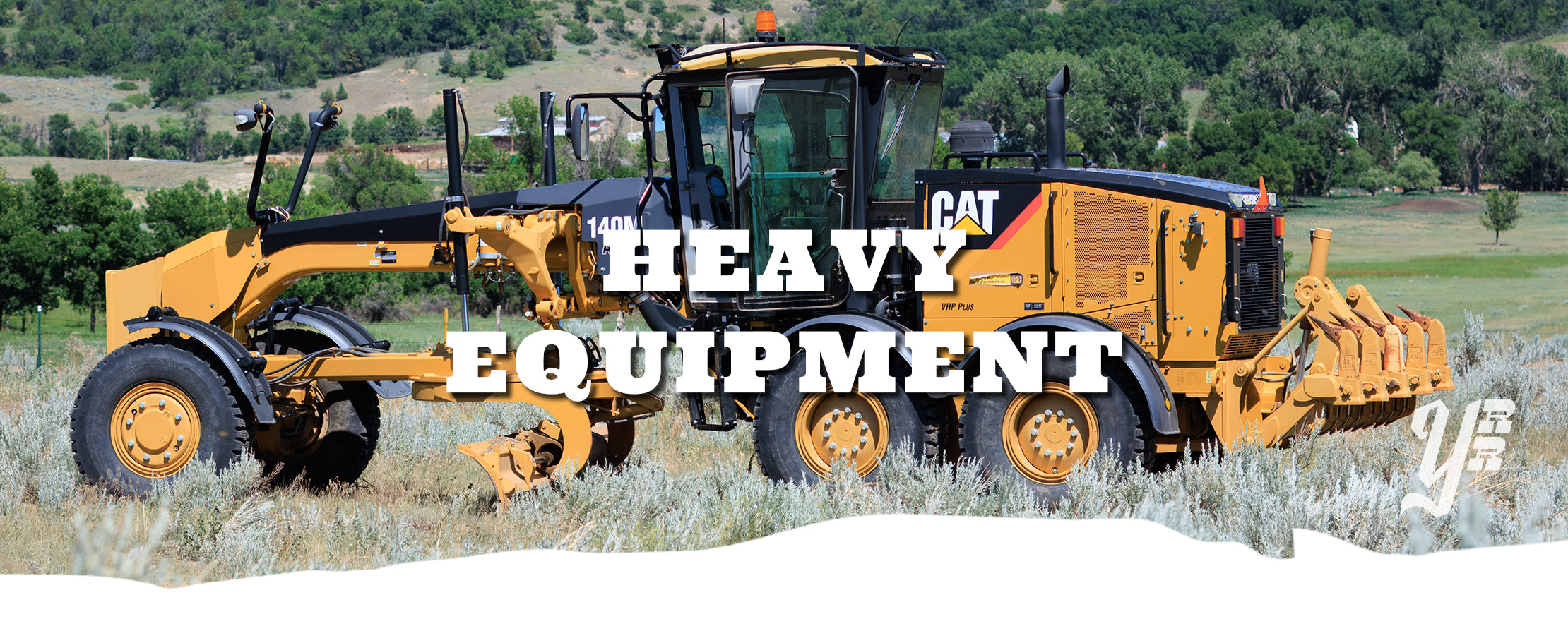 Heavy equipment in a field