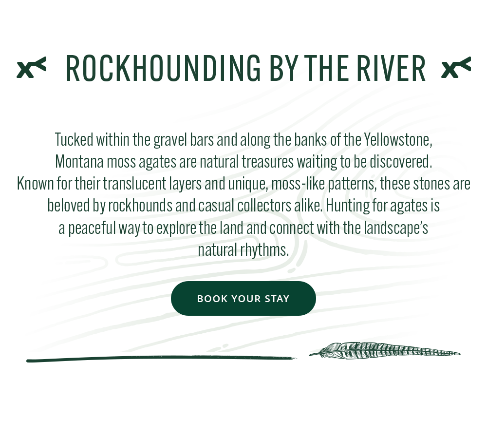 Promotional text for rockhounding by the Yellowstone River 