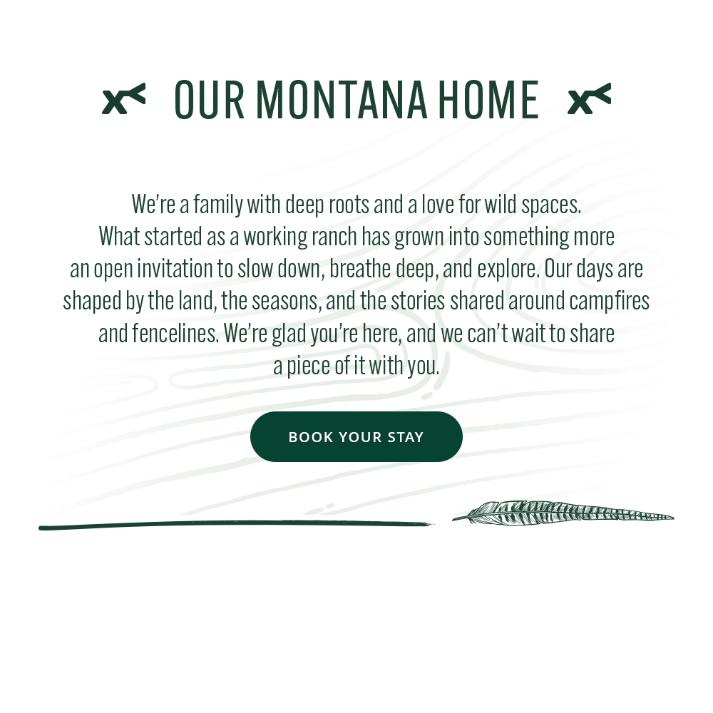 text 'our Montana home' 