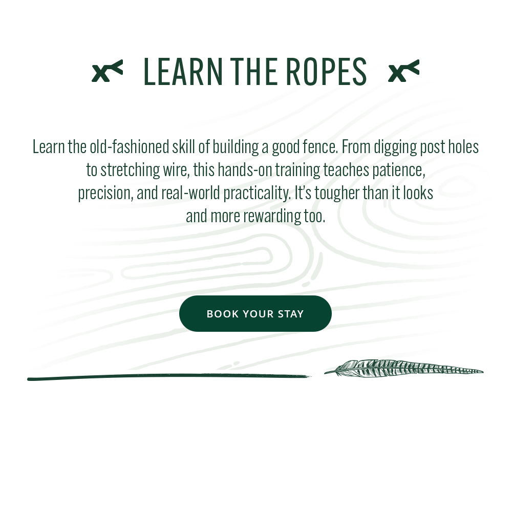 Promotional graphic for a fencing course with text and a green button on a white background.